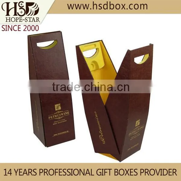 OEM Spot UV Coated Magnetic Wine Box,Wine Gift Packing Box,Paper Wine Box With Handle Make in Guangzhou photo-2