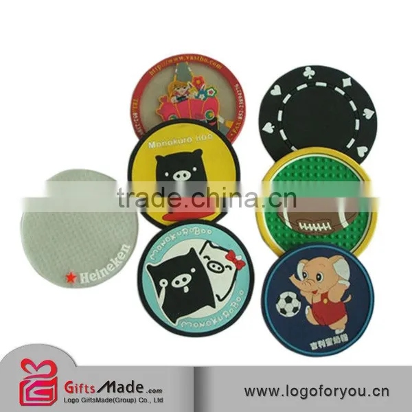 2014 Eco-friendly Promotional Popular Soft Pvc Rubber Coaster photo-2