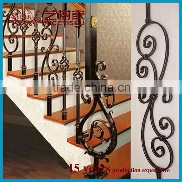 Wrought Iron Handrails Panel Decoration / Ornamental Iron Works Stair Ralings photo-5