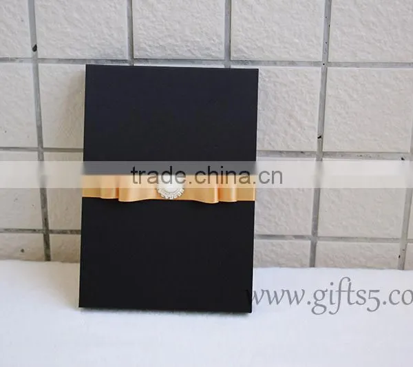 Handmade Black Wedding Invitation Packaging Boxes photo-2