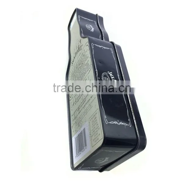 High Quality Bottle Shaped Metal Irregular Wine Tin Box photo-3