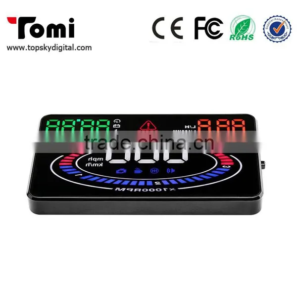 Multifunctional 5.5" Car Hud Head Up Display for All Cars With OBD2 Interface Plug Play Real Time Local Speed Display photo-3