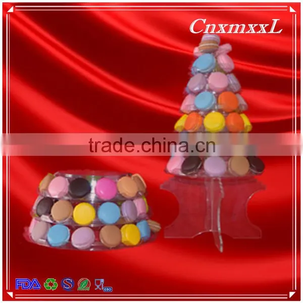 New Styles Hot Sells Wholesale Plastic 10 Tier Macaron Tower Display Stand &patented Customizable Macaron Packaging photo-4