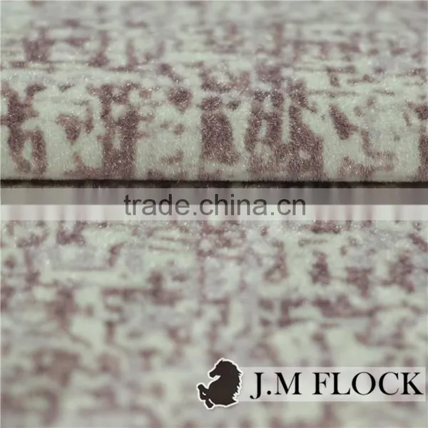 New Style Colorful Flock Print Upholstery Fabric/flocking Velvet Fabric