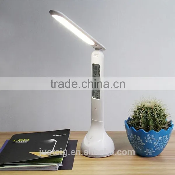 Factory LED Desk Table Lamp Rechargeable Portable Light Calendar Alarm Colck photo-4