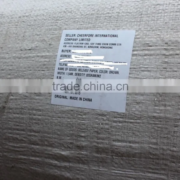 Silicon Release Paper, Releasing Paper, 82g/m2, 1540mm Width