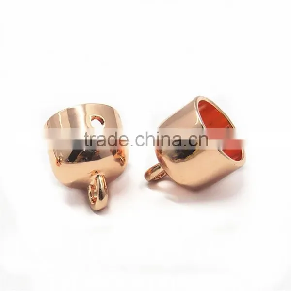 Gold Metal End Cap For Leather Cord photo-4