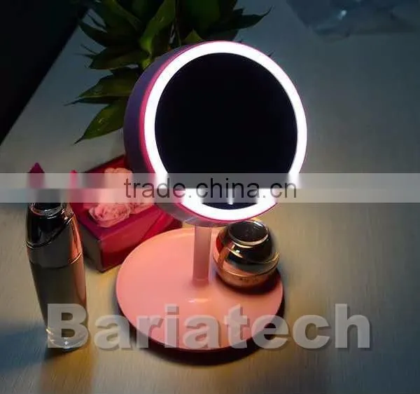 Fashional Touch Screen LED Make-up Mirror Lighted & Desktop Make Up Mirror With LED Light Lamp photo-2