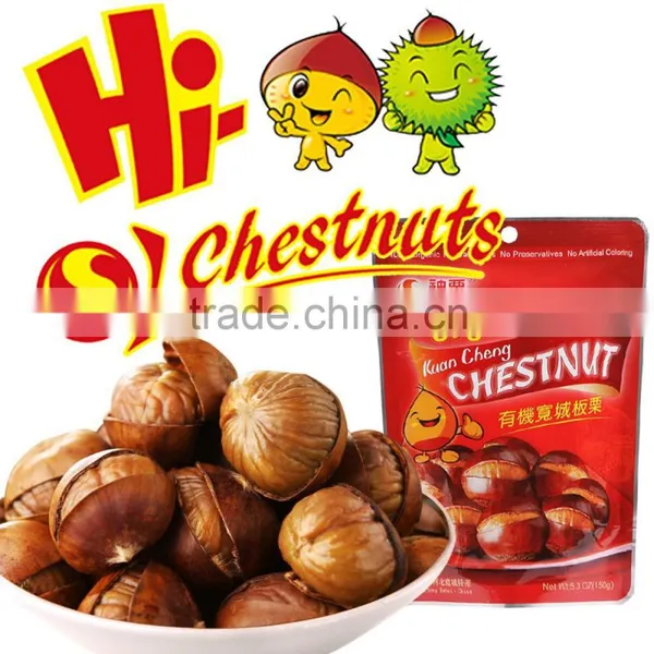 Organic Snack Ready to Eat Chestnuts, Roasted Inshelled Chestnuts Snacks