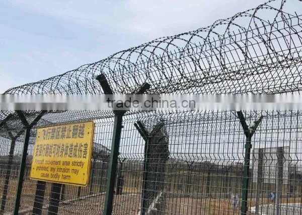 PVC Coated Anti-climbing Y Type Airport Razor Barbed Wire & Fence Panel photo-2