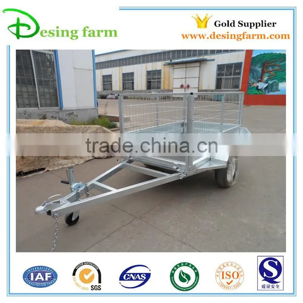 Galvanized Box Trailer With Mesh Cage for Sale photo-5