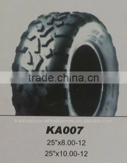 Wholesale Chinese Tyre Supplier Hot Sale Tire 25"x8.00-12 Atv Tyres/tiresKA007
