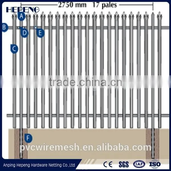 Gold Manufacturer Low Carbon Steel Wire Palisade Fence photo-3