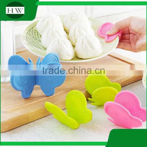 Kitchen Non-stick Silicone Butterfly Bbq Baking Grill Heat Resistant Oven Finger Clip Glove Gloves photo-3