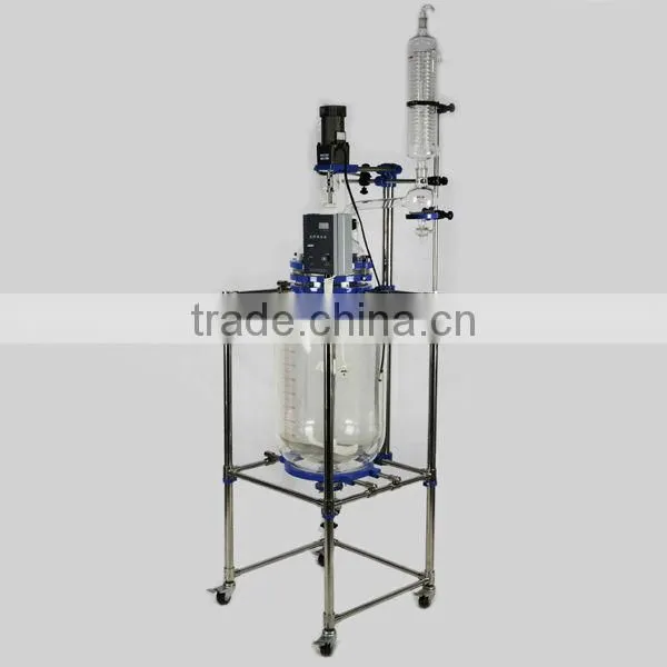1-100L High Vacuum Pharmaceutical Mixing Jacketed Glass Chemical Reactor photo-3