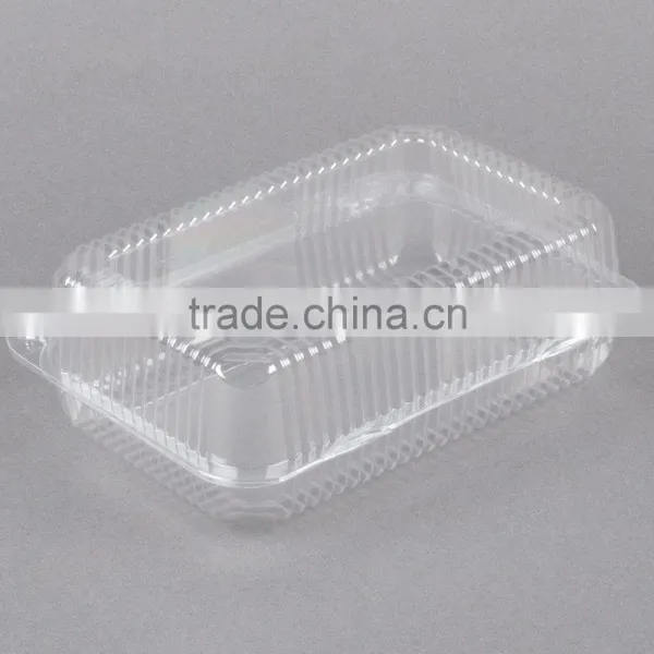 OPS Plastic Clear Clamshell Cake Container With Dome Hinged Lid Cheap Price photo-4