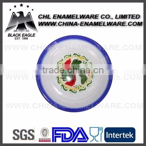 Plain Enamel Edged Enamel Round Tray photo-6