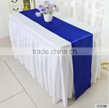 Colorful Satin Table Runner Factoty for Wedding Decoration photo-3