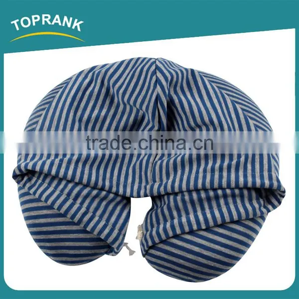 New Design Custom Printed Pillow Case U Shape Travel Hoodie Neck Pillow Travel Hooded Pillow With Sweatshirt Hat photo-3