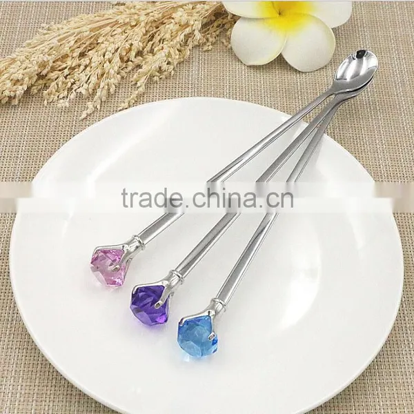 Crystal Handle Stainless Steel Spoon Cutlery Set photo-3
