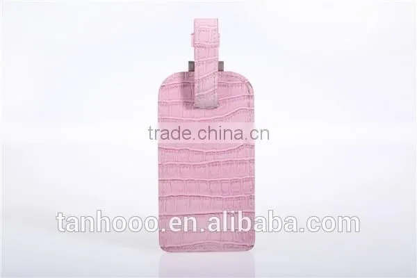 Customize PU Faux Leather Fashion Crocodile Skin Pattern Luggage Baggage Tag Handbag Tags photo-3