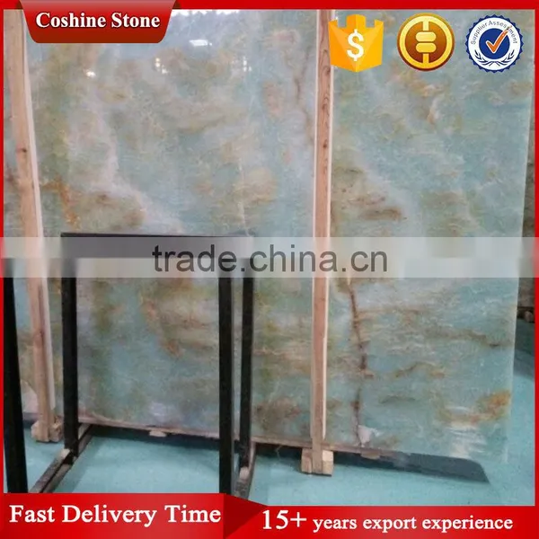 White Blue Onyx Slab Stone photo-4
