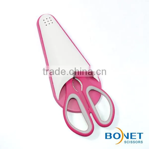 S52002N LFGB Certificated 8-1/4" Magnetic Cover Various Color Kitchen Scissors photo-2