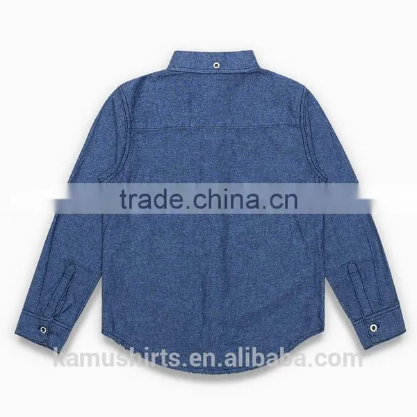 Children Denim Shirt Dress Casual Fashion Shirts for Boys photo-2