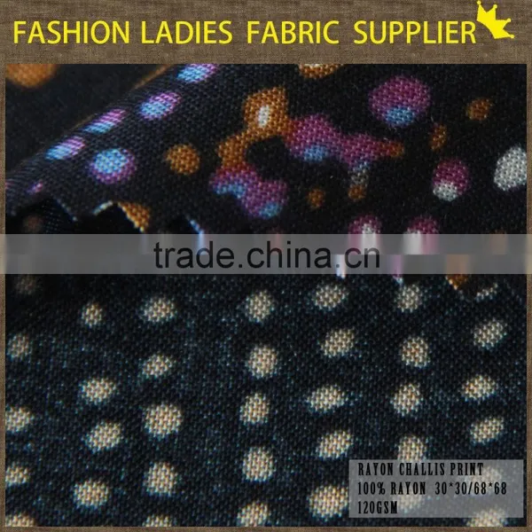 Cicheng Brand Design Colorful 100% Rayon Chaliis Print Fabric photo-5