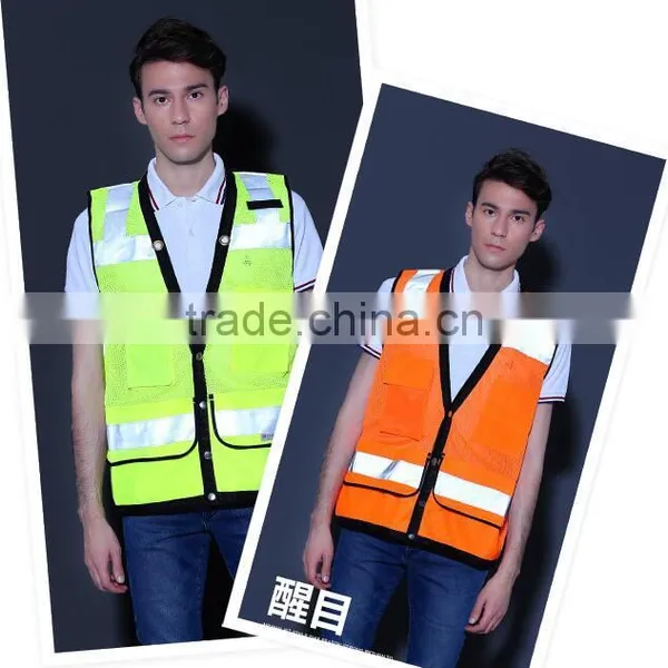 EN ISO 20471 Standard Cheap Reflective Red Safety Vests photo-2