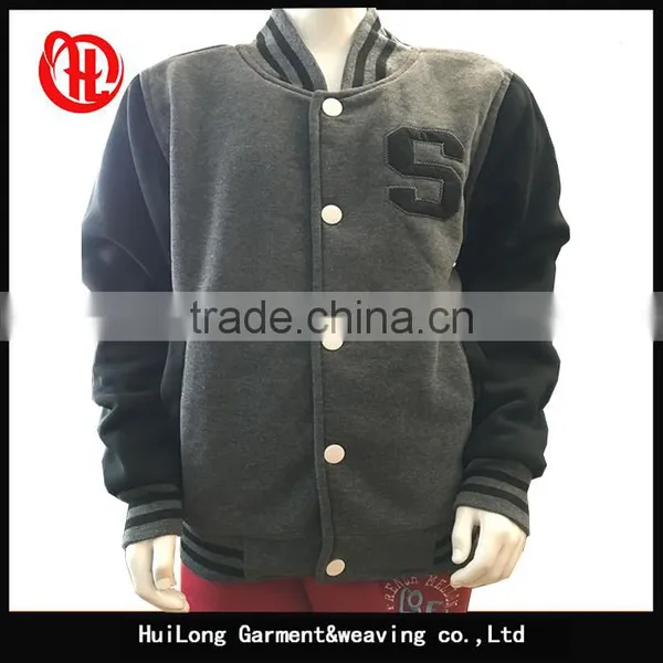 Casual Wholesale Kids Plain Varsity Jacket photo-2