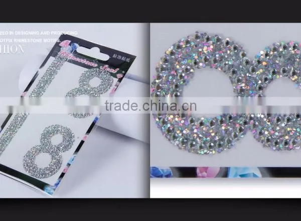 Factory OEM Crystal Diamond GEM Rhinestone Self Adhesive Sticker photo-6