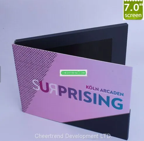 Standard A5 Size 7 Inch LCD Screen Card / Video Greeting Card / Video Brochure photo-4