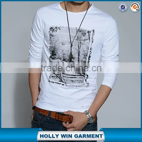 Custom Printing Men Tshirt Manufacturer With Long Sleeve Wholesale photo-3