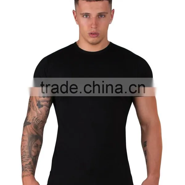 95cotton 5spandex Muscle Mens Tight Fit t Shirt photo-2