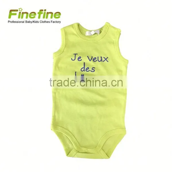 Eco Bamboo Clothes Cotton Plain Color Baby Rompers Set photo-3