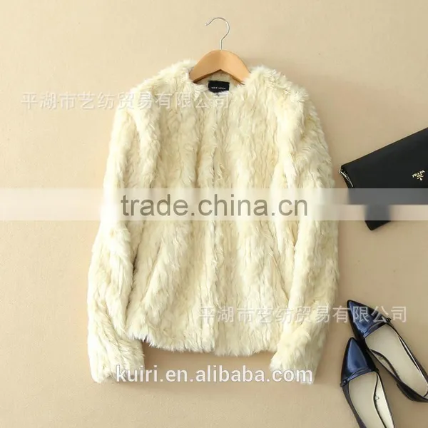 Hot Sale Ladies' Fashion 100% Real Natural REX Rabbit Fur Coat Women's Winter Rex Fur Coat Outerwear Coats Plus Size photo-5