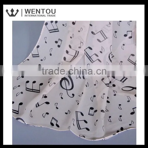 Wholesale Fashionable Music Notes Printed Scarf photo-6