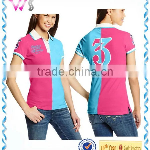 Button Down Cotton Slim Style 100% Cotton Women Polo Shirt photo-2