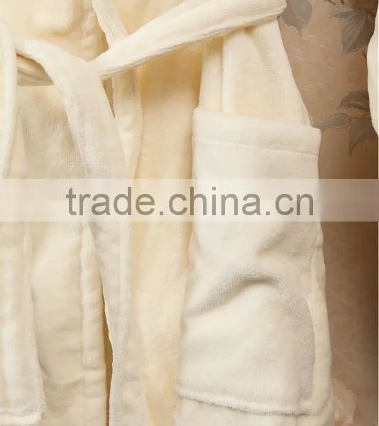 100% Cotton Solid Color Bathrobe photo-2