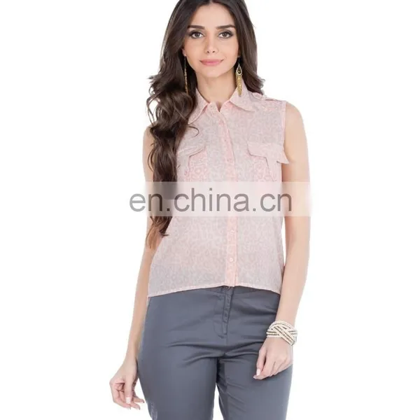 Pink Animal Print High-low Top photo-4