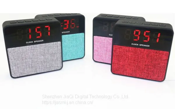 T1 New Mesh Gift Bluetooth Stereo Portable Wireless Band Time Alarm Clock TF Card Mini Bluetooth Speaker photo-2
