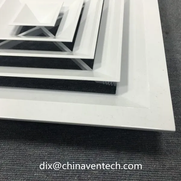 Aluminum Air Terminals Square Ceiling Back X Structure Air Diffuser photo-3