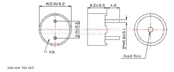 Piezoelectric Passive Buzze Scdz13*06 photo-2