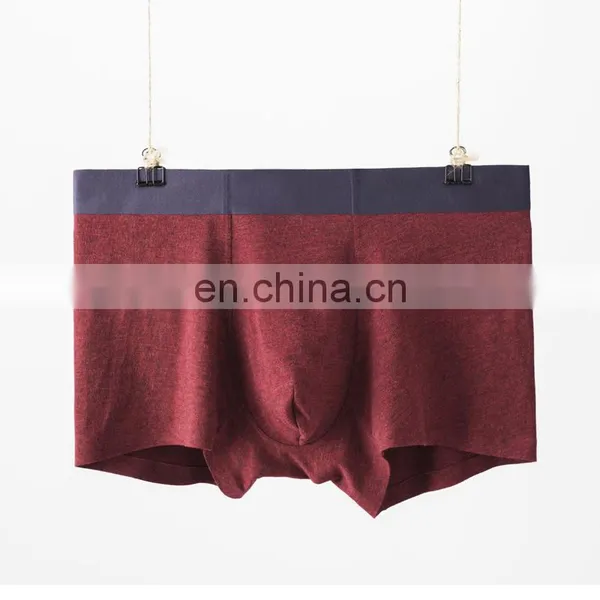 Amazon Cotton Hot Selling Plain Boys Mens Sexy Boxer Underwear photo-3