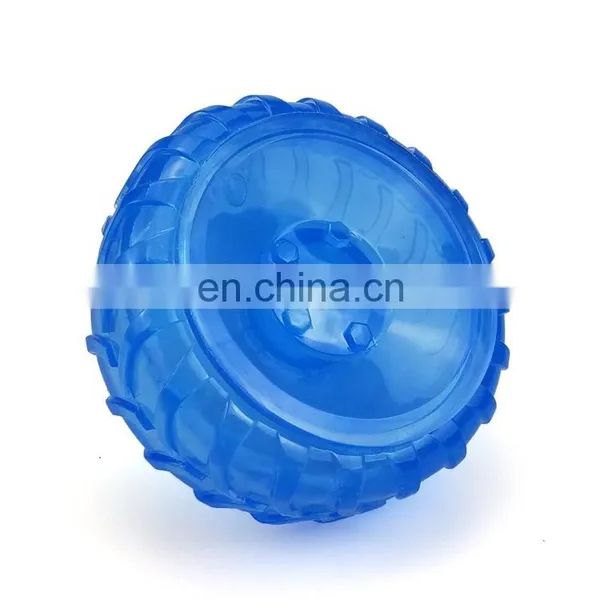 Semi-transparent Dog Treat Tyre Shape Toy , IQ Treat Dispensing Toy ,Dog Chew Toys photo-6