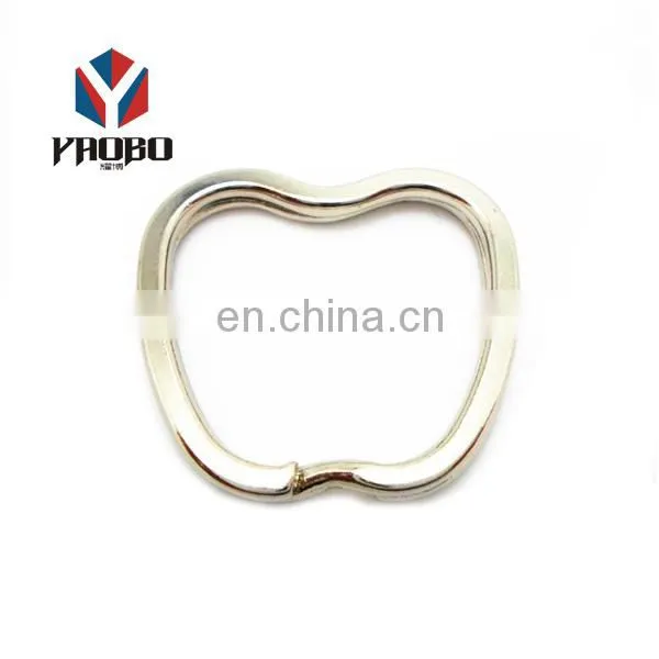 Wholesale Good Quality Metal Supplier Appled Shaped Key Ring photo-4