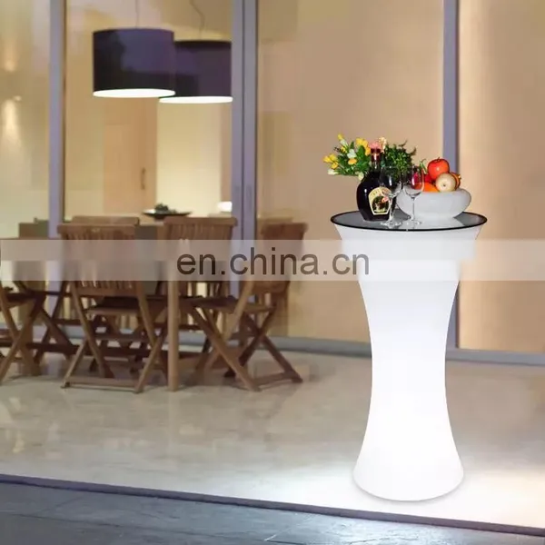 Gold Stainless Steel Light up Cup Shaped Led Bar Cocktail Table Led Chairs Bar Tables Bar Stools Nightclub Furniture photo-4