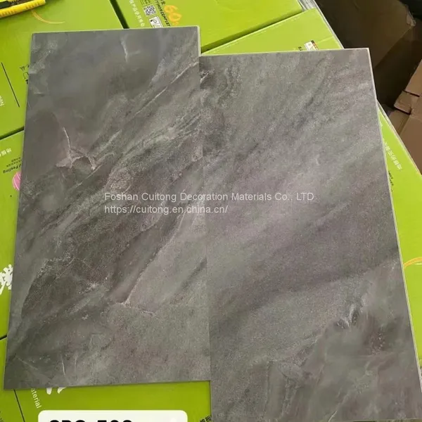 Sheet Stone Plastic Floor Tile Stone Grain Plastic Floor SPC Lock Floor Guangdong Manufacturers Wholesale 4.5mm Floor Rubber Board photo-3