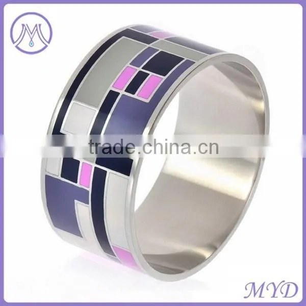 European Fashion Stainless Steel Enamel Cloisonne Bangle photo-6